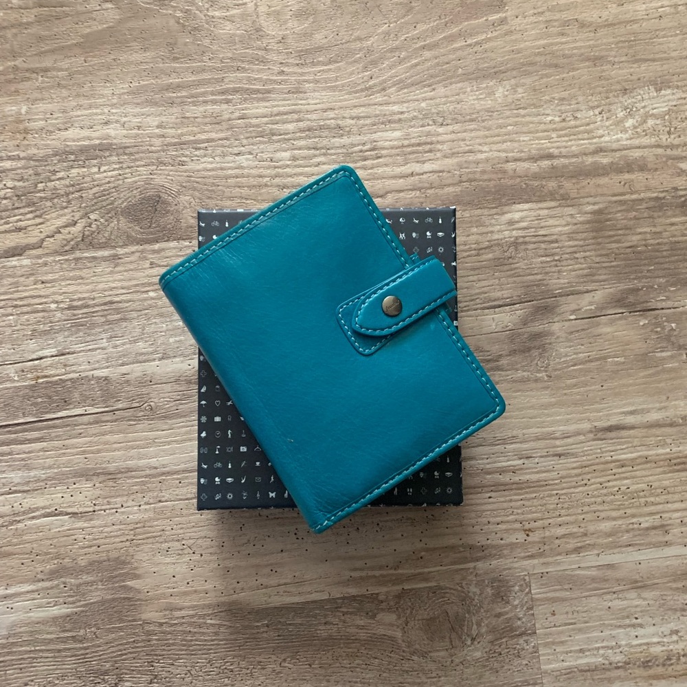 Kingfisher blue pocket Malden Filofax